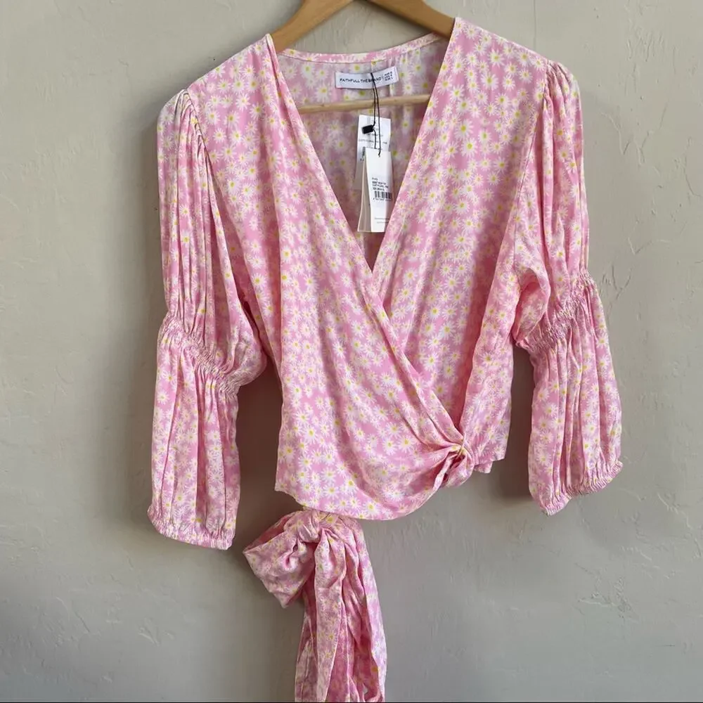 NWT Faithfull The Brand‎ Floral Bisset Wrap Top